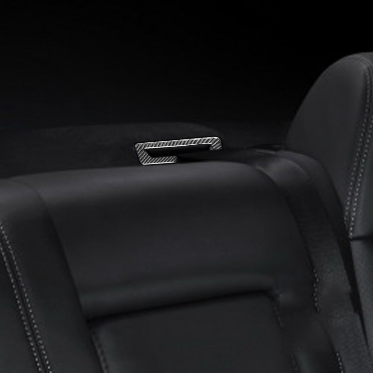 3 PCS / Set Carbon Fiber Car Seat Belt Panel Decorative Sticker for Dodge Challenger 2015 to Now, Left Driving, Seat Belt Panel