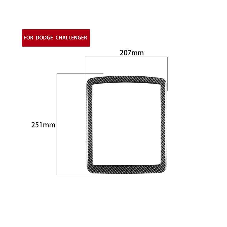 Carbon Fiber Car Reading Light Frame Decorative Sticker for Dodge Challenger 2015 to Now, Left Driving, Reading Light Frame