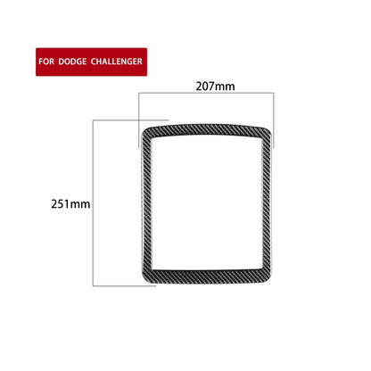 Carbon Fiber Car Reading Light Frame Decorative Sticker for Dodge Challenger 2015 to Now, Left Driving, Reading Light Frame