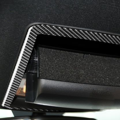 Carbon Fiber Car Reading Light Frame Decorative Sticker for Dodge Challenger 2015 to Now, Left Driving, Reading Light Frame