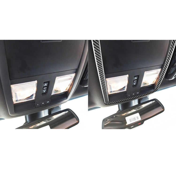 Carbon Fiber Car Reading Light Frame Decorative Sticker for Dodge Challenger 2015 to Now, Left Driving, Reading Light Frame