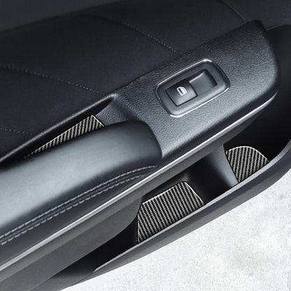 11 PCS / Set Carbon Fiber Car Door Slot Pad Decorative Sticker for Dodge Challenger 2015 to Now, Left Driving, Door Slot Pad