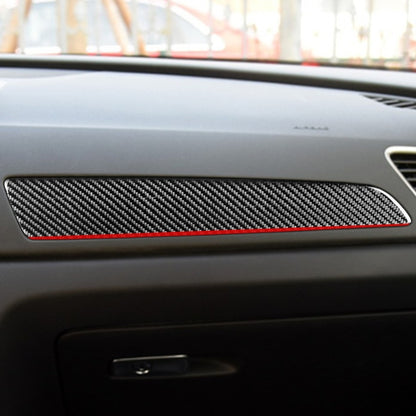Carbon Fiber Car Co-pilot Trim Red Edge Decorative Sticker for Audi Q3 2013-2018,Left Drive, Co-pilot Trim Red Edge,Left Drive