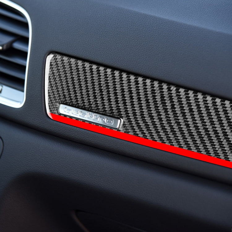 Carbon Fiber Car Co-pilot Trim Red Edge with Hole Decorative Sticker for Audi Q3 2013-2018,Left Drive, Co-pilot Trim Red Edge with Hole ,Left Drive