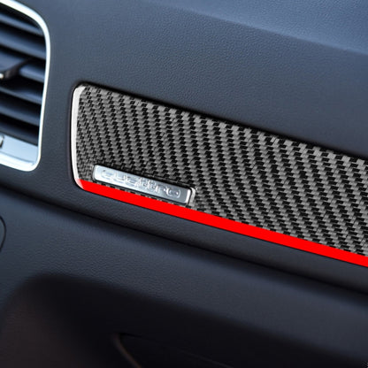 Carbon Fiber Car Co-pilot Trim Red Edge with Hole Decorative Sticker for Audi Q3 2013-2018,Left Drive, Co-pilot Trim Red Edge with Hole ,Left Drive