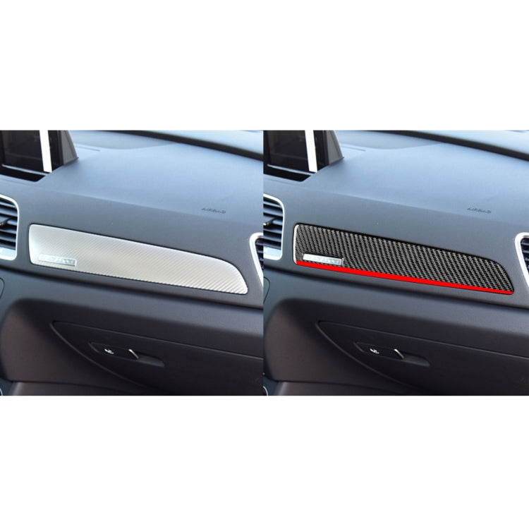 Carbon Fiber Car Co-pilot Trim Red Edge with Hole Decorative Sticker for Audi Q3 2013-2018,Left Drive, Co-pilot Trim Red Edge with Hole ,Left Drive