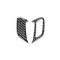 2 PCS / Set Carbon Fiber Car Door Lock Frame Decorative Sticker for Volkswagen Scirocco 2009-2016,Left Drive, Door Lock Frame ,Left Drive