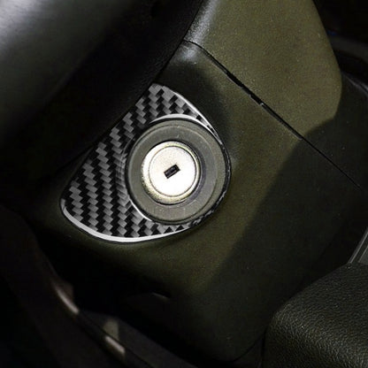 Car Carbon Fiber Ignition Switch Decorative Sticker for Ford F150 2017-2020, Left and Right Drive Universal, Ignition Switch