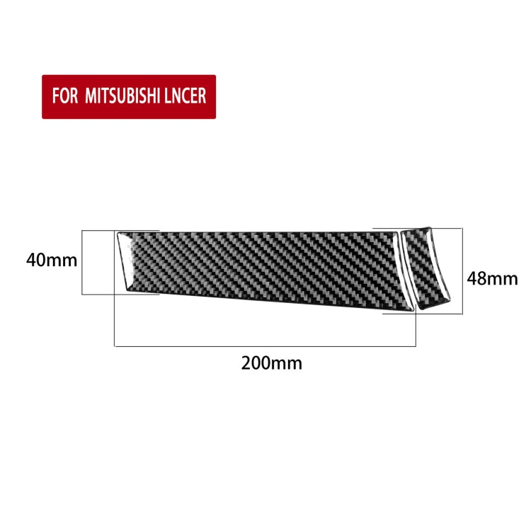 2 PCS Car Carbon Fiber Driver Dashboard Panel Decorative Sticker for Mitsubishi Lancer EVO 2008-2015, Left Drive, Driver Dashboard