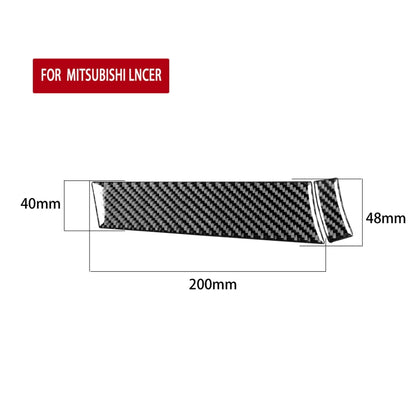 2 PCS Car Carbon Fiber Driver Dashboard Panel Decorative Sticker for Mitsubishi Lancer EVO 2008-2015, Left Drive, Driver Dashboard