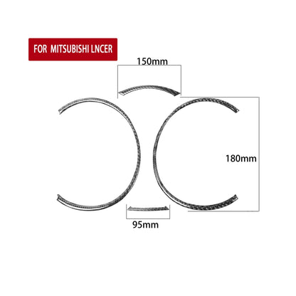 4 PCS Car Carbon Fiber Speedometer Decorative Sticker for Mitsubishi Lancer EVO 2008-2015, Left and Right Drive Universal, Speedometer