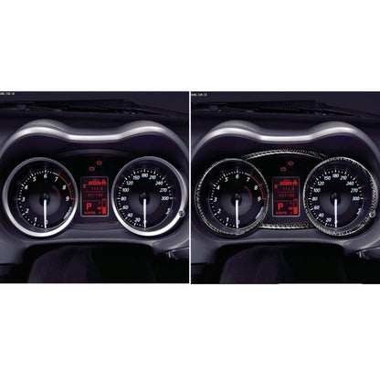 4 PCS Car Carbon Fiber Speedometer Decorative Sticker for Mitsubishi Lancer EVO 2008-2015, Left and Right Drive Universal, Speedometer