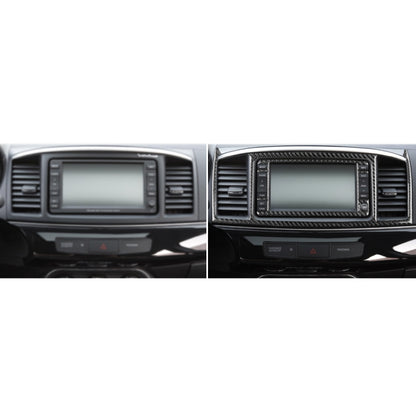 2 PCS Car Carbon Fiber Navigation System Display Decorative Sticker for Mitsubishi Lancer EVO 2008-2015, Left and Right Drive Universal, Navigation System Display