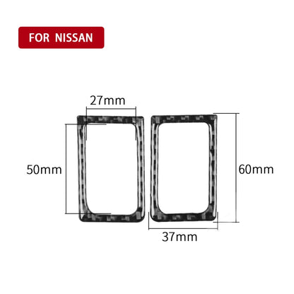 2 PCS Car Carbon Fiber Left and Right Door Lock Decorative Sticker for Nissan GTR R35 2008-2020, Left and Right Drive Universal, Door Lock