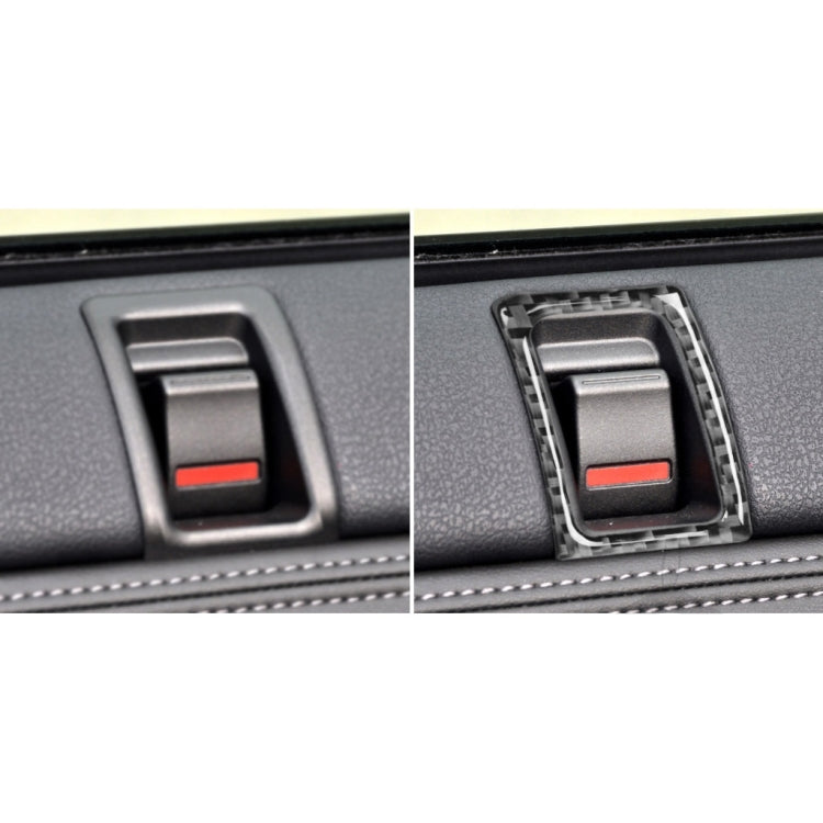 2 PCS Car Carbon Fiber Left and Right Door Lock Decorative Sticker for Nissan GTR R35 2008-2020, Left and Right Drive Universal, Door Lock