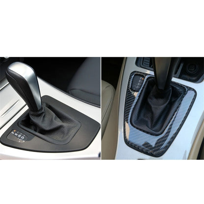 Carbon Fiber Car Left Driving Gear Panel Decorative Sticker for BMW E90 / E92 2005-2012, Suitable for Left Driving, Left Driving Gear Panel