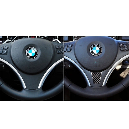 Large A Version Carbon Fiber Car Steering Wheel Decorative Sticker for BMW E90 2005-2012, Steering Wheel