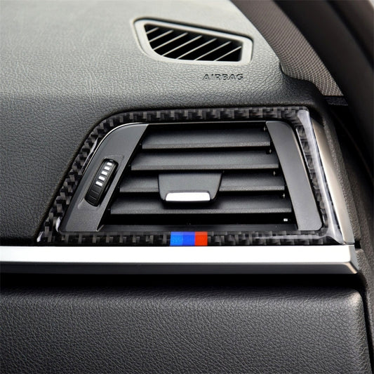 Three Color Carbon Fiber Car Copilot Air Outlet Decorative Sticker for BMW (F30) 2013-2015 / (F34) 2013-2016, Left Drive, Copilot Air Outlet