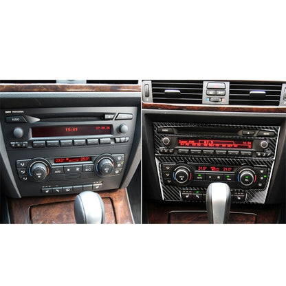 Carbon Fiber Car Central Control CD Panel Decorative Sticker for BMW E90 / E92 2005-2012, Non Navigation with Hole, CD Panel(Non Navigation with Hole)