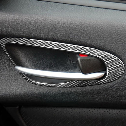 2 PCS Car Carbon Fiber Door Handle Decorative Sticker for Mazda RX8 2004-2008, Left and Right Drive Universal, Door Handle