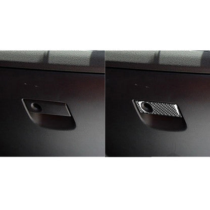 Car Carbon Fiber Glove Box Storage Box Handle Decorative Sticker for Mazda RX8 2004-2008, Left and Right Drive Universal, Glove Box Storage Box Handle