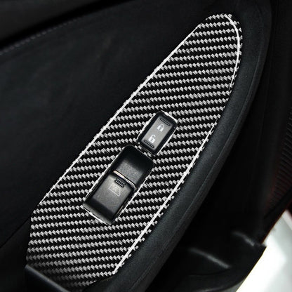 Car Carbon Fiber Vice Driving Side Door Lift Control Decorative Sticker for Nissan 370Z Z34 2009-, Right Drive, Vice Driving Side Door Lift Control Right Drive