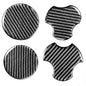 4 in 1 Car Carbon Fiber Water Cup Holder Mat Decorative Sticker for Jeep Wrangler JK 2007-2010, Left and Right Drive Universal, Water Cup Holder Mat