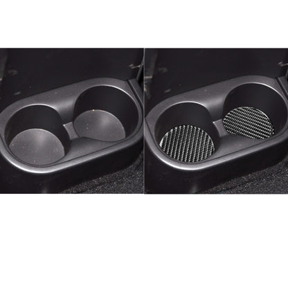 4 in 1 Car Carbon Fiber Water Cup Holder Mat Decorative Sticker for Jeep Wrangler JK 2007-2010, Left and Right Drive Universal, Water Cup Holder Mat