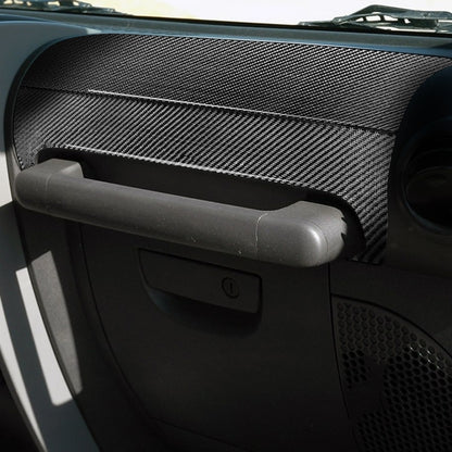 2 in 1 Car Carbon Fiber Front Passenger Seat Handrail Decorative Sticker for Jeep Wrangler JK 2007-2010, Left and Right Drive Universal, Front Passenger Seat Handrail