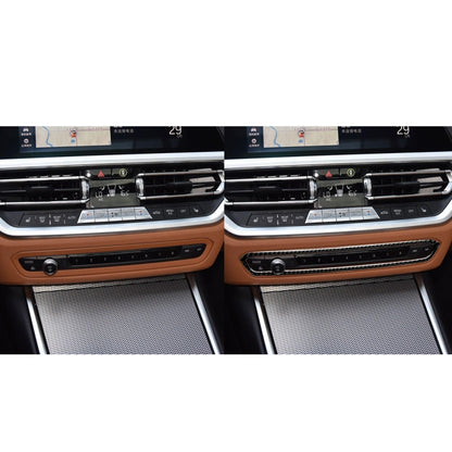 Car Carbon Fiber CD Button Frame Decorative Sticker for BMW 3 Series G20/G28/325Li/330d/335 2019-2020, Left and Right Drive Universal, CD Button Frame