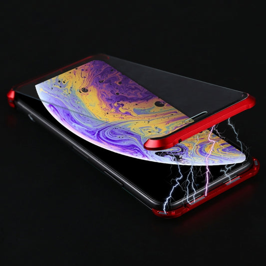 Ultra-thin angular frame magnetic absorption double - sided tempered glass shell, For iPhone X / XS, For iPhone XR, For iPhone XS Max