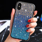 TPU + Epoxy Flash Diamond Tri-Color Gradient Phone Protective Case, for iPhone XS / X, for iPhone XS Max