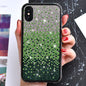 TPU + Epoxy Flash Diamond Tri-Color Gradient Phone Protective Case, for iPhone XS / X, for iPhone XS Max