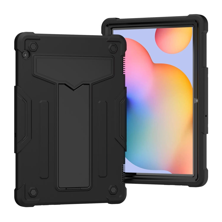 T-shaped Bracket Contrast Color Shockproof PC + Silicone Protective Case, For Huawei MatePad T8, For Huawei MediaPad T5