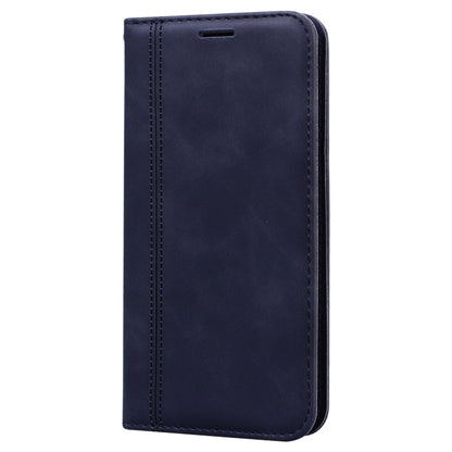 Frosted Business Magnetic Horizontal Flip PU Leather Case with Holder & Card Slot & Lanyard