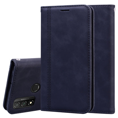 Frosted Business Magnetic Horizontal Flip PU Leather Case with Holder & Card Slot & Lanyard