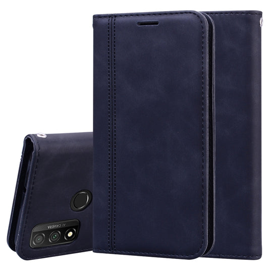 Frosted Business Magnetic Horizontal Flip PU Leather Case with Holder & Card Slot & Lanyard