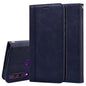 Frosted Business Magnetic Horizontal Flip PU Leather Case with Holder & Card Slot & Lanyard