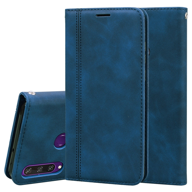 Frosted Business Magnetic Horizontal Flip PU Leather Case with Holder & Card Slot & Lanyard