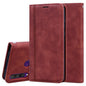 Frosted Business Magnetic Horizontal Flip PU Leather Case with Holder & Card Slot & Lanyard
