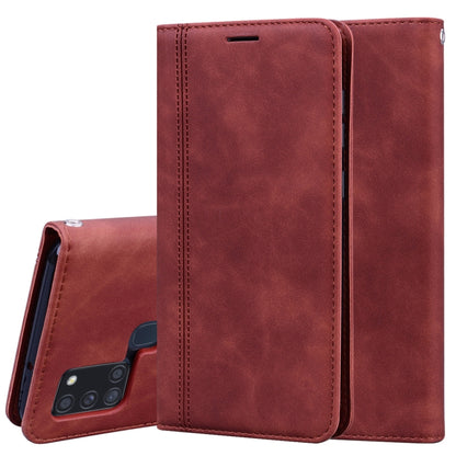 Frosted Business Magnetic Horizontal Flip PU Leather Case with Holder & Card Slot & Lanyard