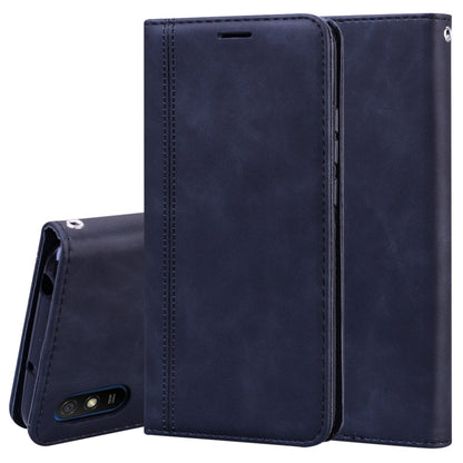 Frosted Business Magnetic Horizontal Flip PU Leather Case with Holder & Card Slot & Lanyard