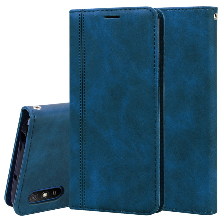 Frosted Business Magnetic Horizontal Flip PU Leather Case with Holder & Card Slot & Lanyard