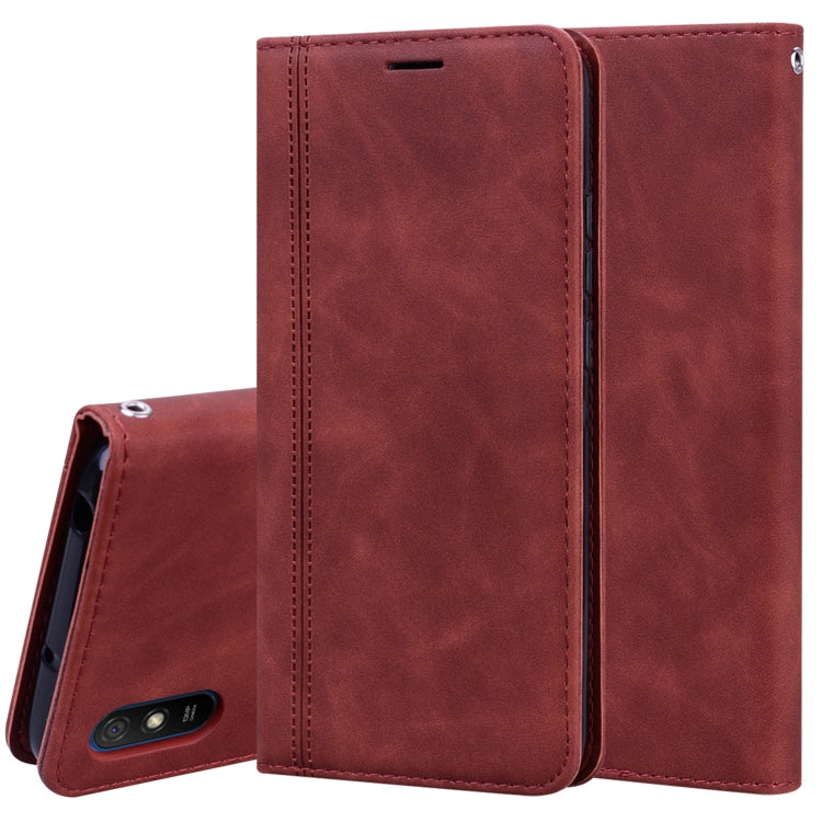 Frosted Business Magnetic Horizontal Flip PU Leather Case with Holder & Card Slot & Lanyard