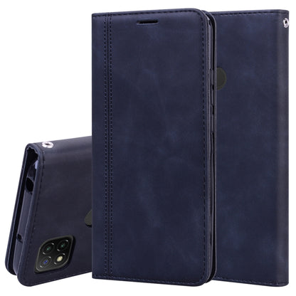 Frosted Business Magnetic Horizontal Flip PU Leather Case with Holder & Card Slot & Lanyard