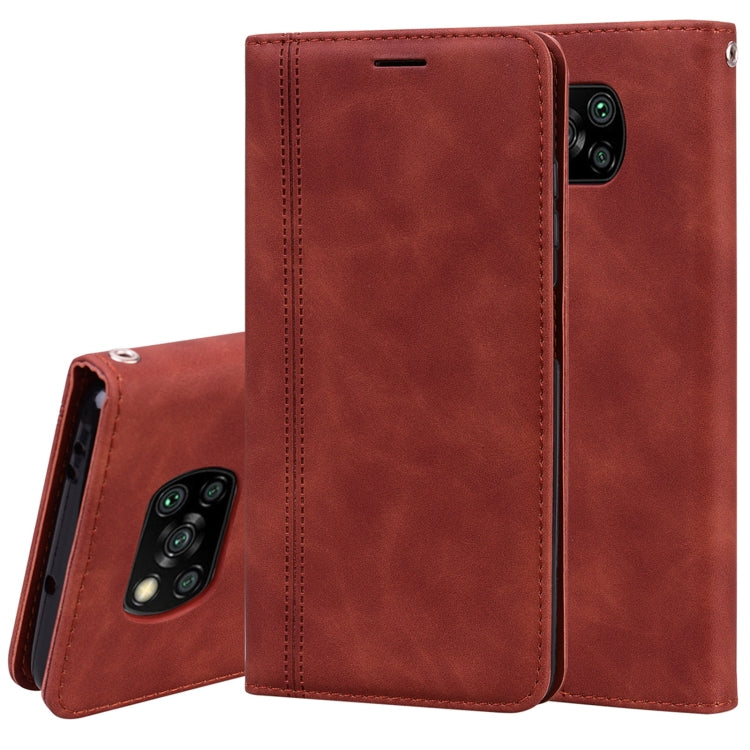 Frosted Business Magnetic Horizontal Flip PU Leather Case with Holder & Card Slot & Lanyard