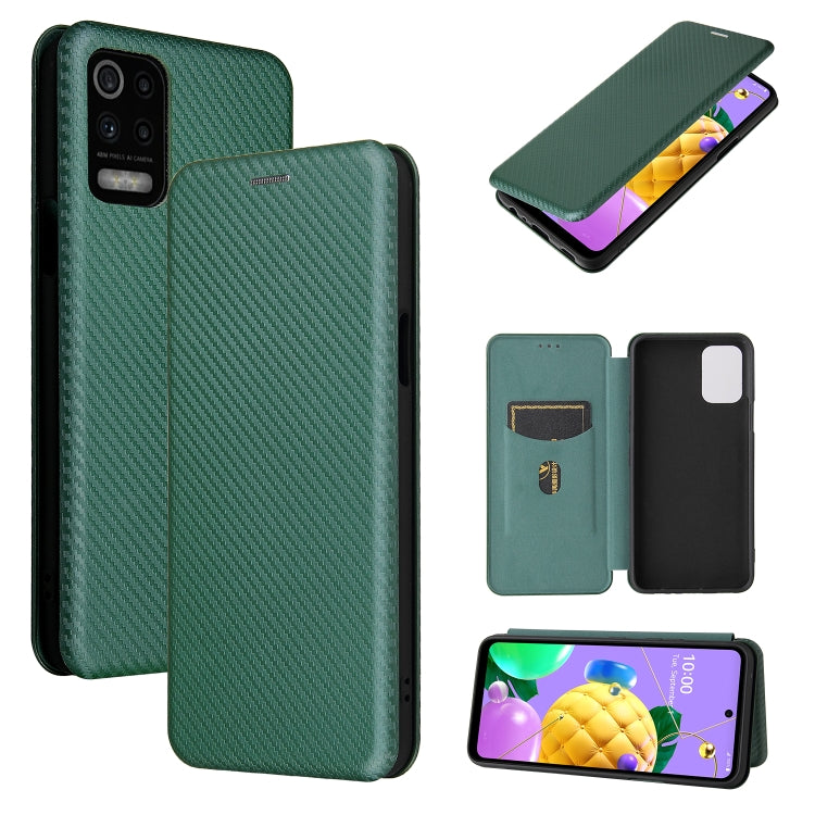 Carbon Fiber Texture Magnetic Horizontal Flip TPU + PC + PU Leather Case with Card Slot, For Huawei Mate 40, For Samsung Galaxy S21 Ultra 5G, For LG K52 / K62, For vivo V20 Pro 5G, For Motorola One 5G / Moto G 5G Plus, For Huawei Mate 40 Pro�����������...
