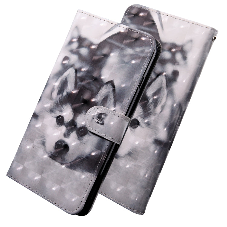 3D Painted Pattern Horizontal Flip TPU + PU Leather Case with Holder & Card Slots & Wallet & Lanyard