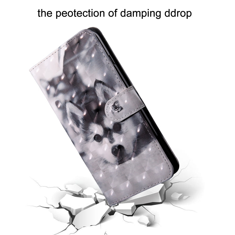 3D Painted Pattern Horizontal Flip TPU + PU Leather Case with Holder & Card Slots & Wallet & Lanyard