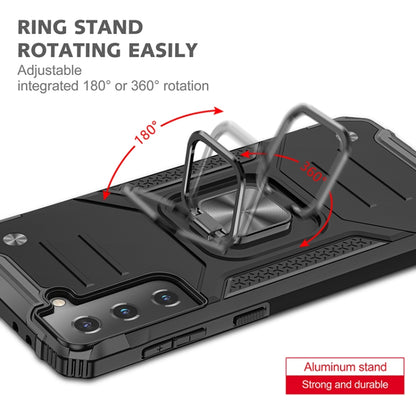 Magnetic Armor Shockproof TPU + PC Case with Metal Ring Holder, For Samsung Galaxy S21 5G